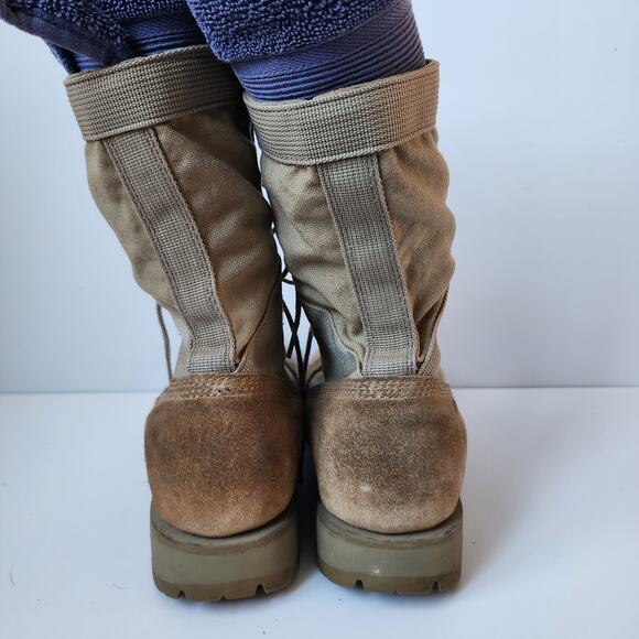 Altama Combat Boots Mens Size 8 R Model 5878 Brown Army Lace Up Suede Nylon